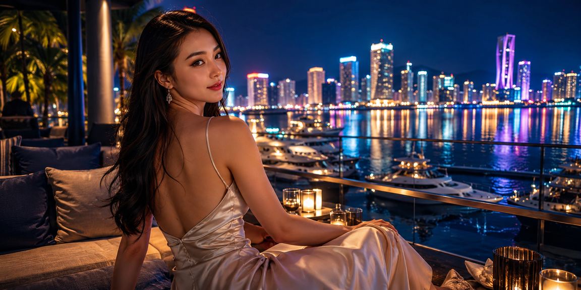 Bãi biển Nha Trang về chiều, nơi người dùng thư giãn và truy cập nền tảng giải trí trực tuyến qua điện thoại